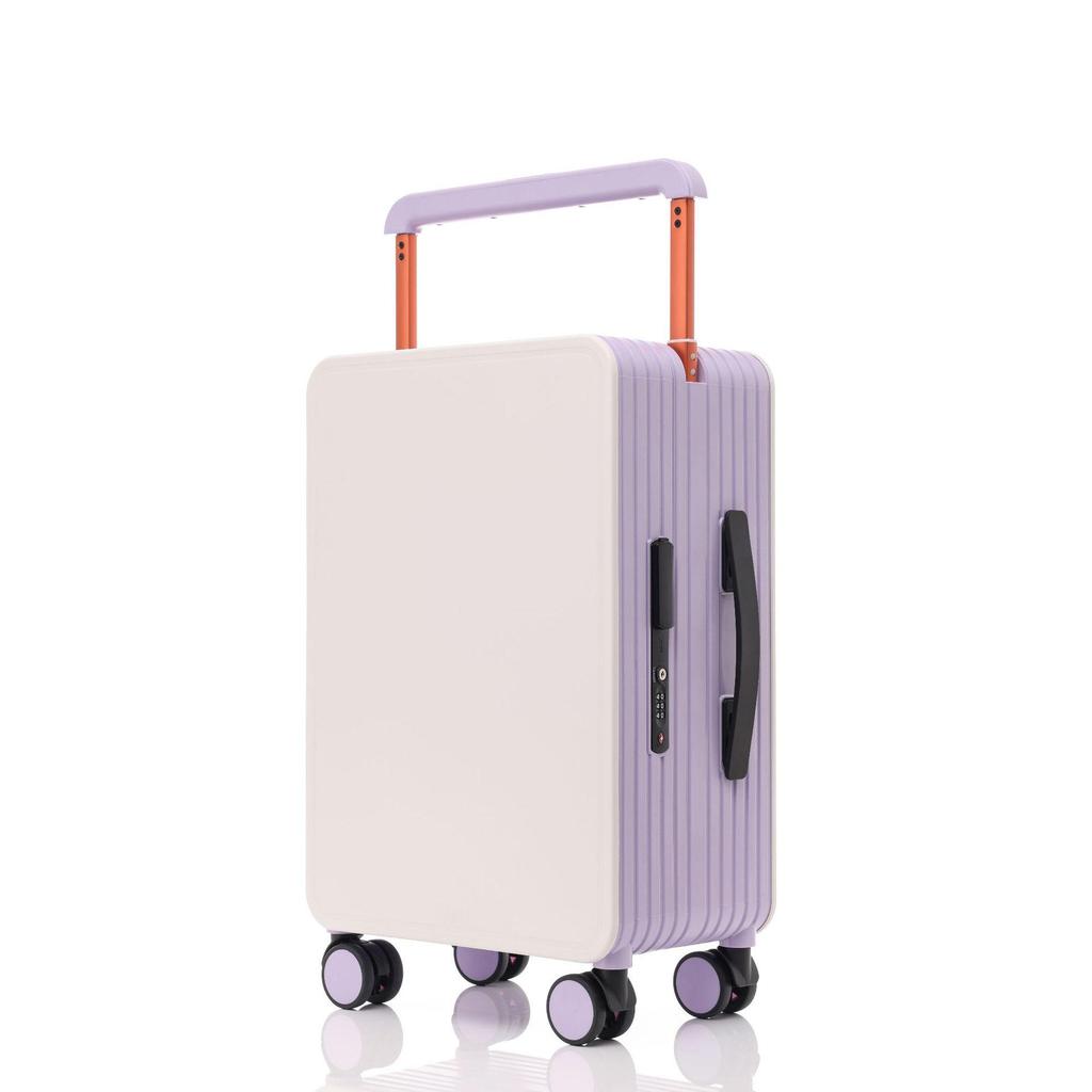 26" Wide Pull Rod Luggage: 20" Lightweight Female Carry-on Suitcase with Silent Wheels and Password Lock.