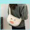 Plush Girl Small Shoulder Bag With Zipper Closure For Casual Daily Use