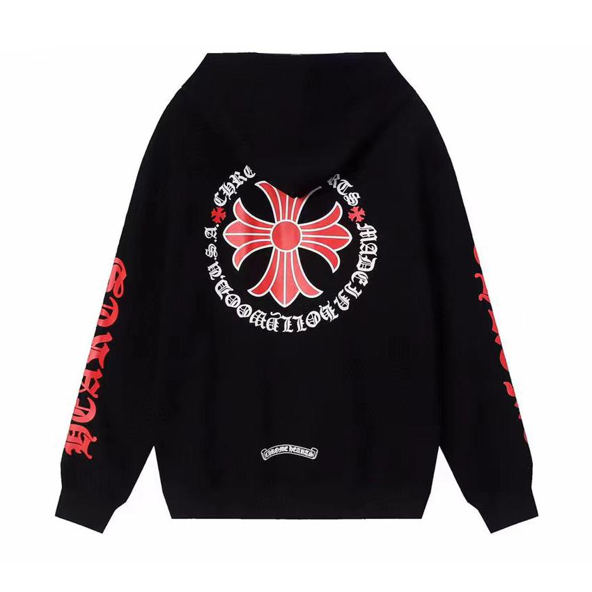 808 CHROME HEARTS 2025 Autumn and Winter New Plus Size Classic Style Logo Hooded Sweatshirt, Suitable for Couples To Wear