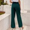 GMXIA Style Commuter Elegant High-waisted Wide-leg Straight Leg Casual Pants