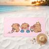 Capybara Soft and comfortable beach towel perfect for vacations and poolside use an ideal gift for summer holidays