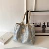 Vintage Tote Bag New Trendy Fashion Student Party Class Versatile Portable Shoulder Large Capacity Bag