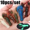 5/10pcs Soft Fish Lures Artificial Shrimp Bait Fishing Tackle Lobster Crayfish Worm Eel Needfish Swimbaits Jig Head Fishing Tool