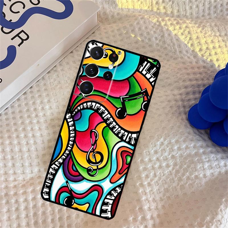 Piano Keys Musical Phone Case For Samsung Galaxy S25 S24 Ultra S9 S10 S20 S22 S21 Plus S23 FE Portector Cover
