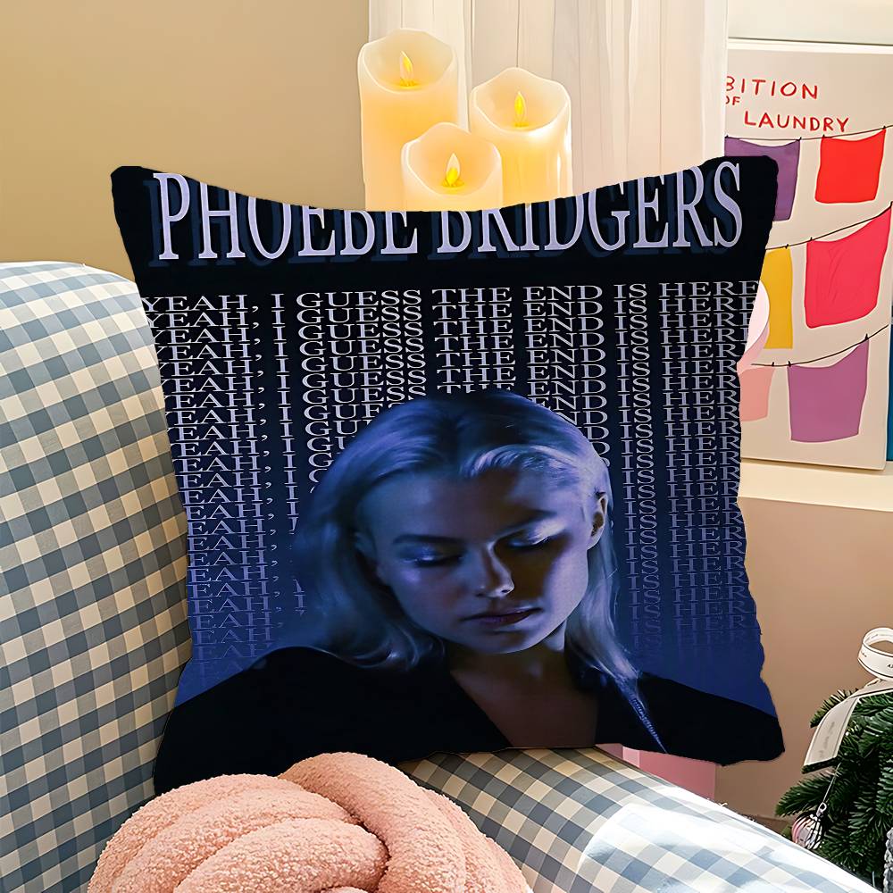 Phoebe Bridgers Music Album Stitch Lucky Dragon Pillow Cover Sofa Cushion Cover Home Room Decoration Children Gift