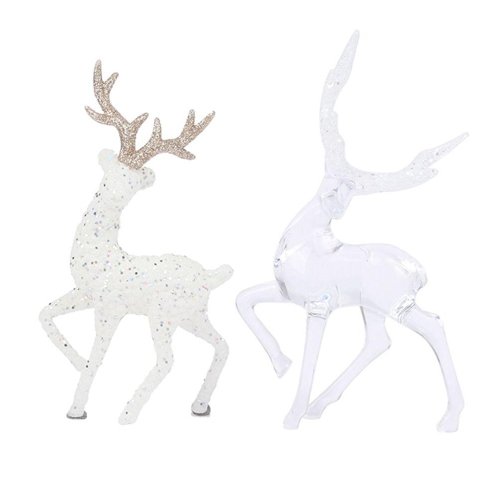 Easy To Install Elk Miniatures Elk Artificial Mini Deer Beautiful Sika Deer Statue  Christmas