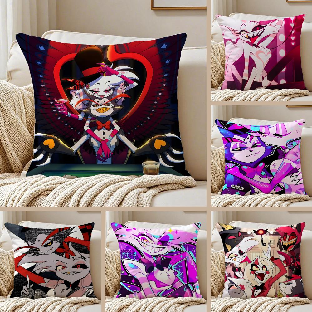 animation dark HHazbin HotelS Cushion Cover Pillowcase Antidustmite living Room Sofa Decor Cushion Room