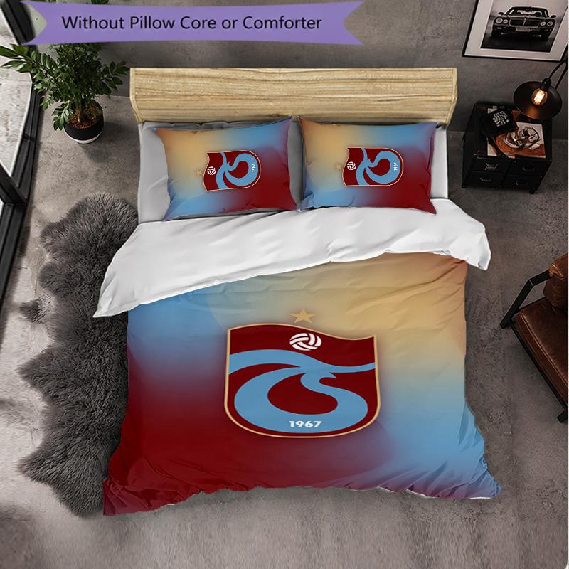 Biancheria da letto a tema Trabzonspor FC Set 3 Pezzi Copripiumino Biancheria da letto Decorativa per Camera Adolescenti Decorazione Casa