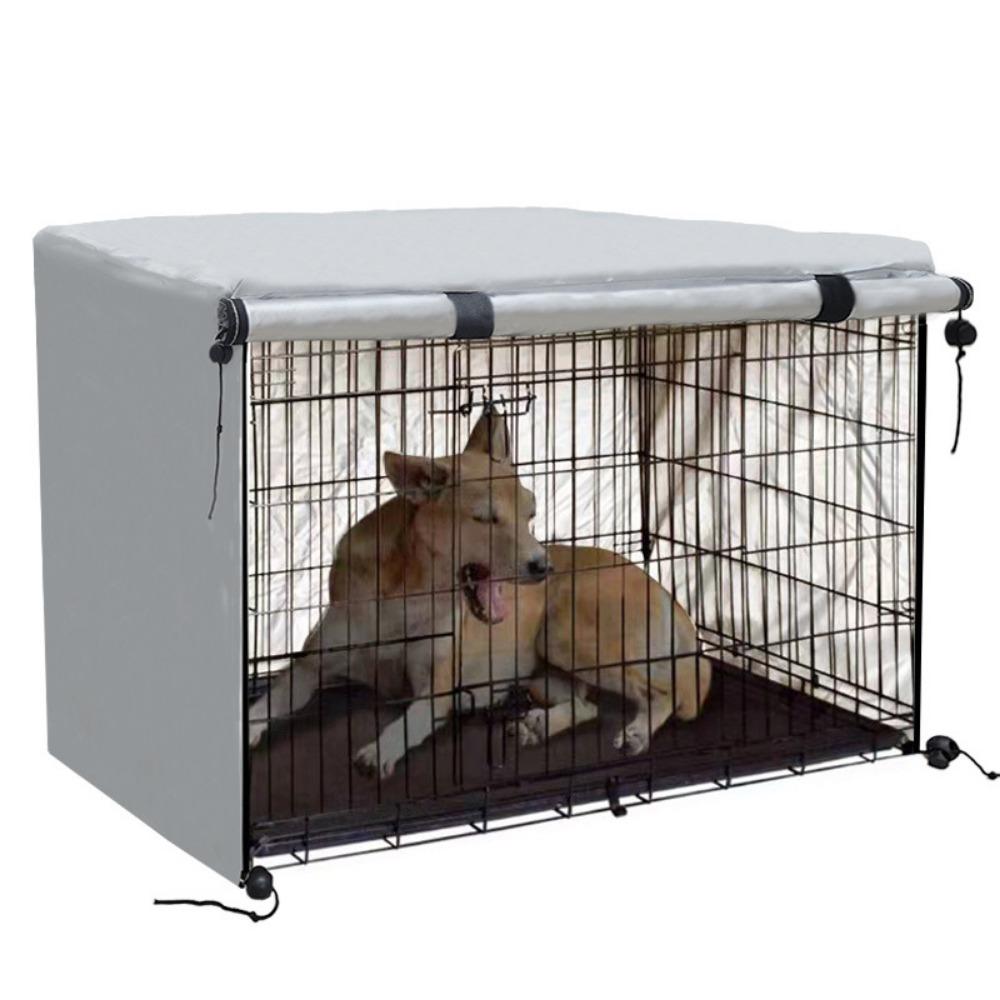 Oxford Cloth Dog Cage Cover Thickened Warm Rainproof Case Wire Crate Sun Covers  Wire Cages