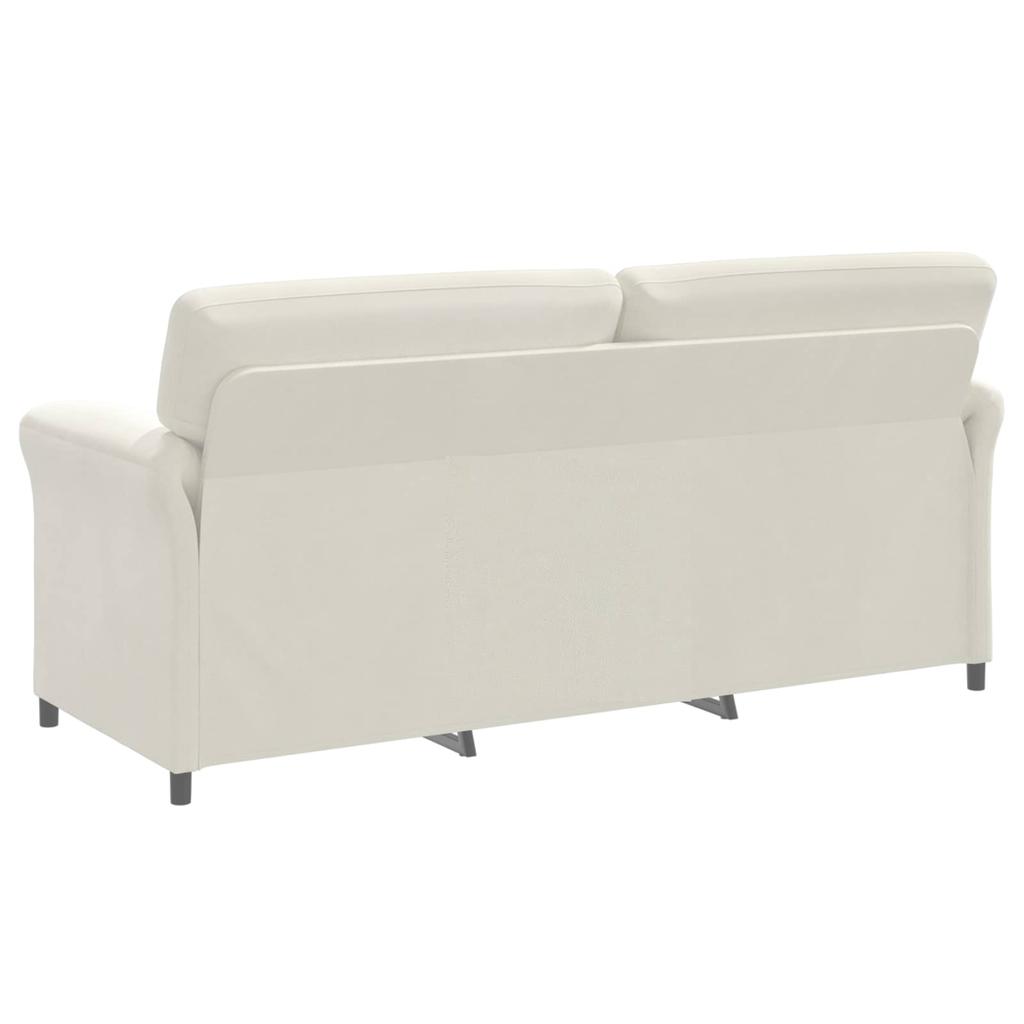 3 Seater Sofa Cream 198 x 83 x 95 cm Velvet