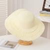 Ins Internet celebrity new three-layer rough edge spring summer women's sunscreen straw hat travel outdoor visor fashionable bucket hat