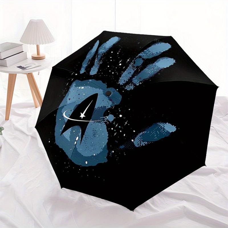 Self-Folding Umbrella,Travel Umbrella, Durable Plastic And Iron Frame, Suitable For Outdoor And Daily Necessities, A0818094