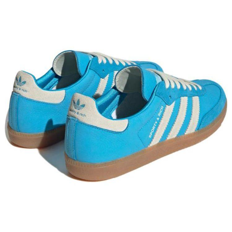 Sporty & Rich X Adidas Samba OG Blue Rush Unisex Sneakers Cream-White Gum IE6975
