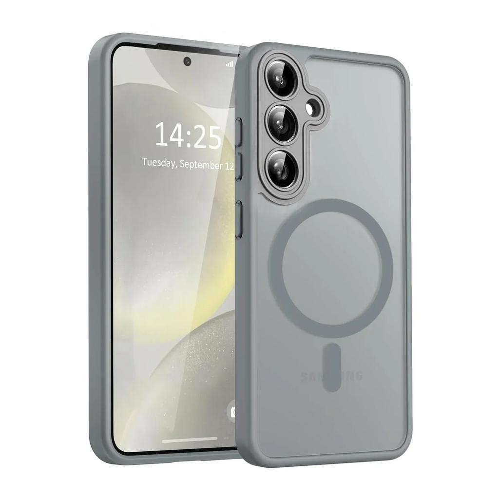 Luxury Matte Translucent Magnetic Wireless Charge Case for Samsung Galaxy A56 A16 A36 A26 A06 A55 A35 A25 A15 A05 Magsafe Cover