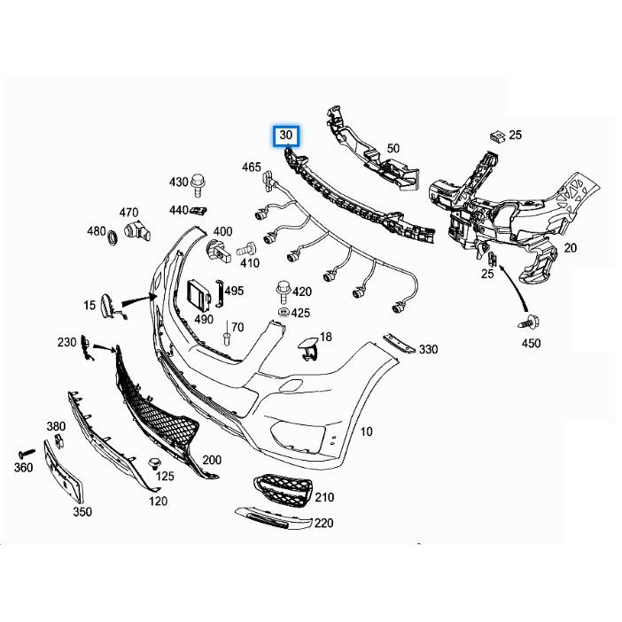Mercedes-Benz W204 GLK260 Front Bumper Lower Support A2048855065