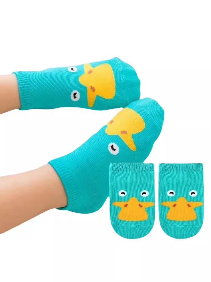 Three-Dimensional Cartoon Boat Socks: Non-Slip Polyester Cotton for Newborns