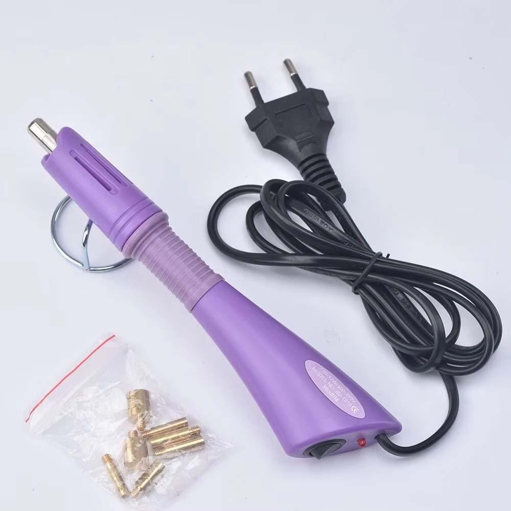 9pcs Ergonomic Hot-fix Rhinestone Applicator US/EU Plug In Heated Rhinestone Pen  Bags