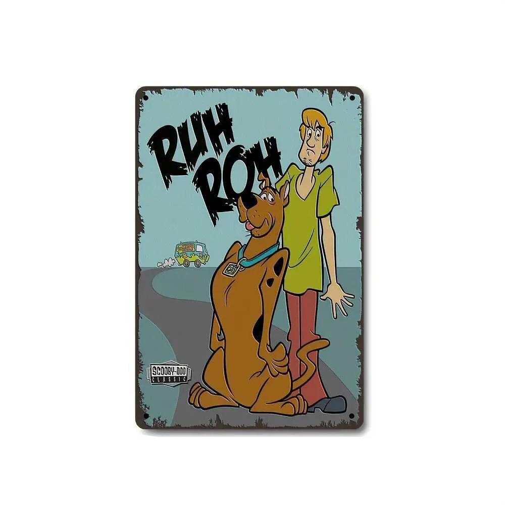 Retro Manga Mouse Metal Logo Tin Logo Poster Bar Plaque Metal Retro Childrens Room Family Bedroom Living Room Wall Art Decoration