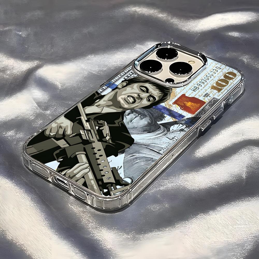 

S-Scarface Phone Case For IPhone 17 Pro Max 16 15 14 Pro Max IPhone 13 Pro Max 11 Plus Transparent Cover iPhone 16e