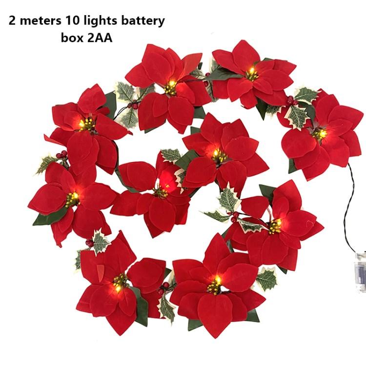 

Artificial Flower String Light Christmas Fairy Light Christmas Tree Wedding Beach Party Decoration 2m/10 Lights
