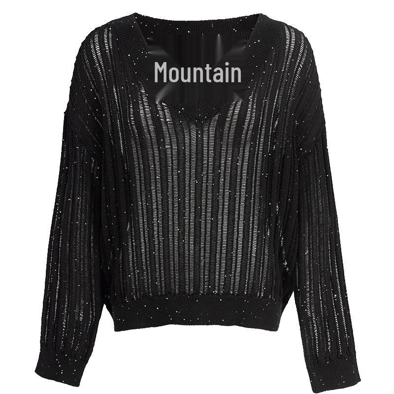 

VEROMODA Women s V-Neck Sequin Knit Top S