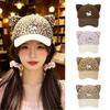Cappellino da Baseball Carino Regolabile con Orecchie da Gatto Stampa Leopardo Visiera Cartone Animato Ricamo Cappello Parasole Estivo