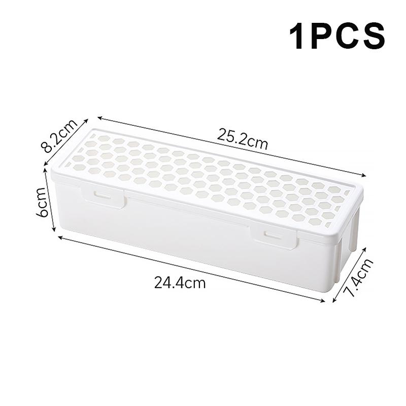 Plastic Dishwasher Tableware Cleaning Box with Chopstick Cage Spoon Drain Storage Rack - Kitchen Organizer Storage Basket Bag
