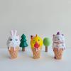 Delightful Ice Cream Animal Collectible Figurines Cute Shiba Inu Rabbit Panda Desk Decor