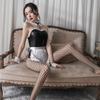 Lingerie Seduction Patent Leather Maid Sexy Bunny One-piece Nightclub Maid Dress Game Cosplay