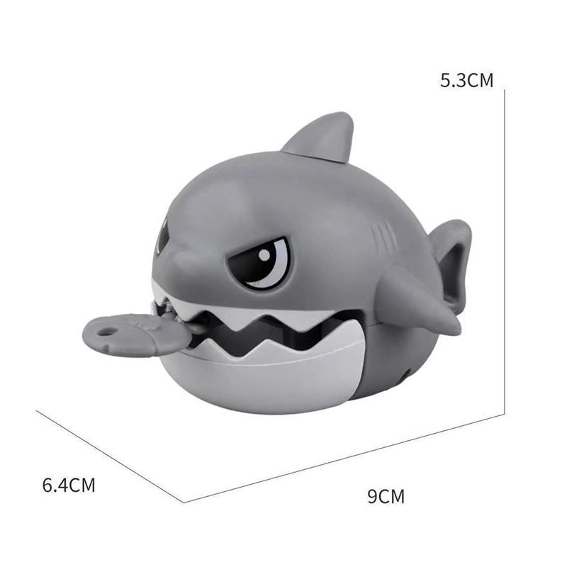Pull String Shark Bite Keychain Cute Interactive Toy Lightweight Backpack Pendant for Student Daily Carry
