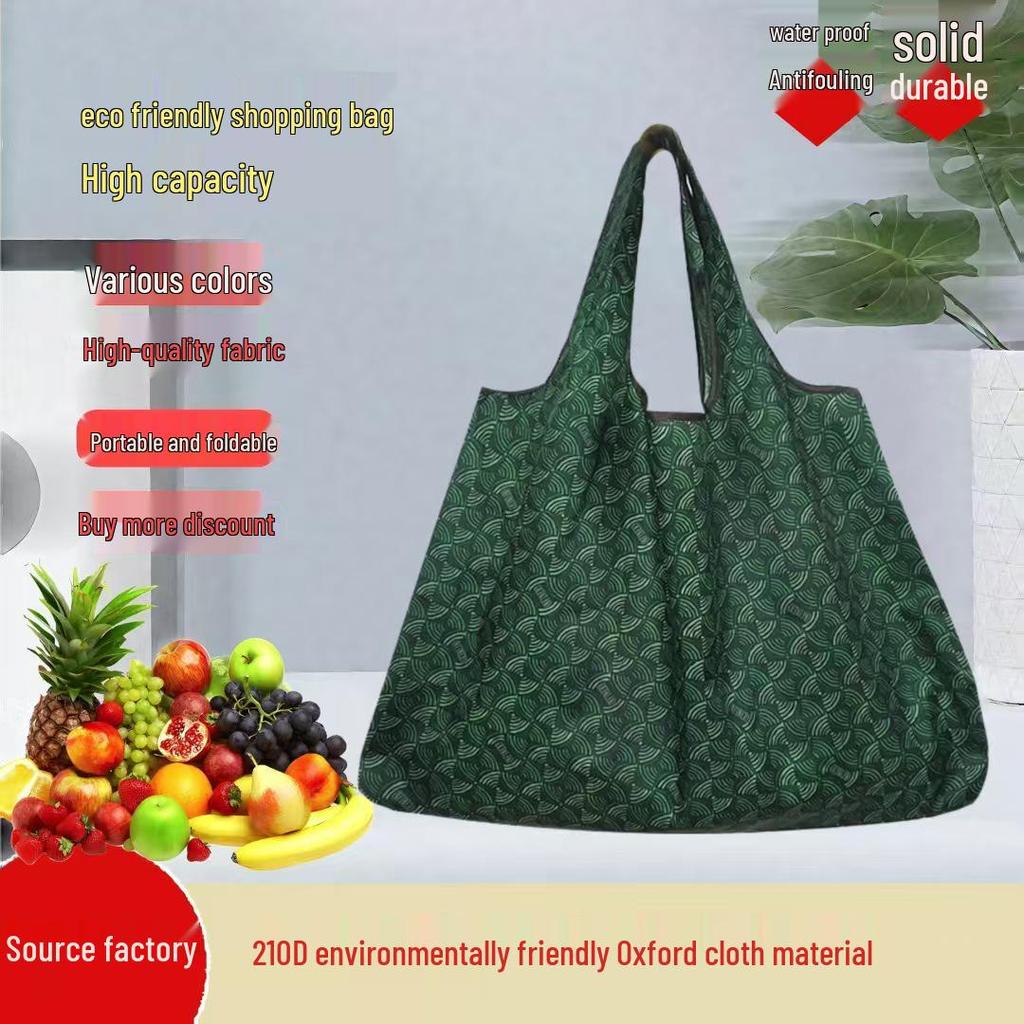 In-Stock Foldable Large Grocery Handbag - 210D Oxford