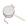 Orff 4-inch Traditional Rattle Drum Wooden Hand Drum Early Childhood Education Musical Toy Kids Holiday Gifts