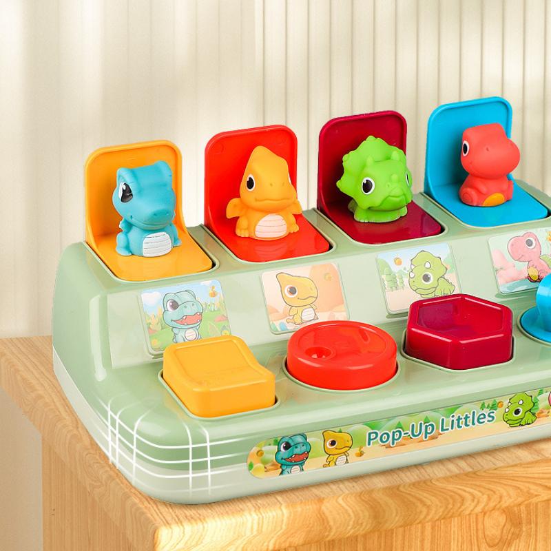 Montessori Baby Pop Up Animals Toy Interactive Sensory Toys for Toddlers Developmental Educational Toy for Boys Girls 6-12 Month