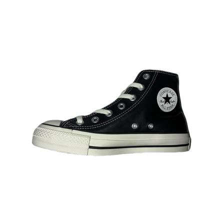 All Star Olive Green Size Cm (R) Sneakers, Leather, High, Black, 23.0