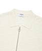 Covernat C Pattern Zip-Up Cardigan White