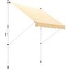 Store Banner Manual Retractable Awning 3M X 1.5M Telescopic No Drilling Adjustable Inclination And Height