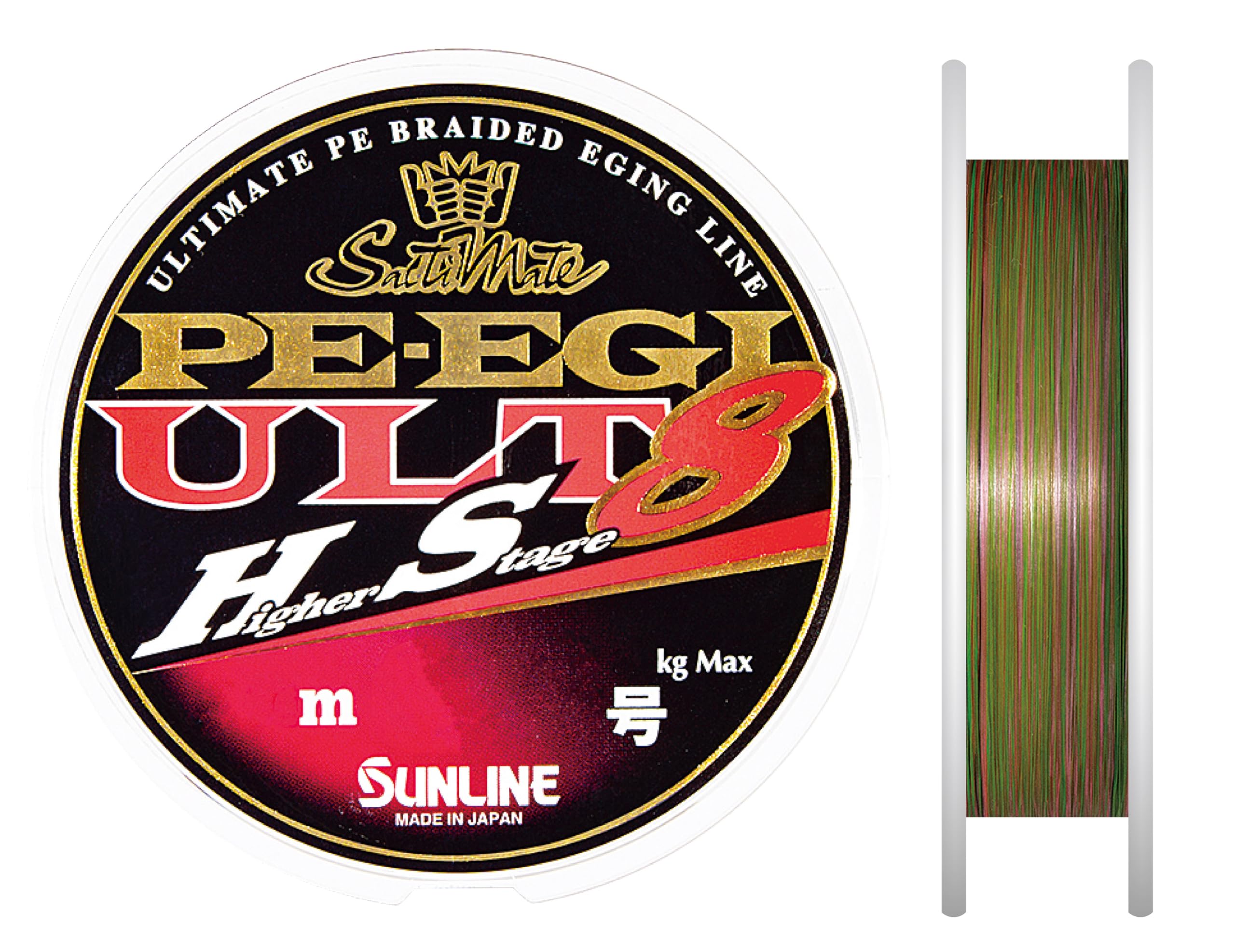 SUNLINE Saltymate PE Squid Jig ULT HS8 180м Светло-зеленый 0.4 3.3кг 8-жильный Белый, Розовый,