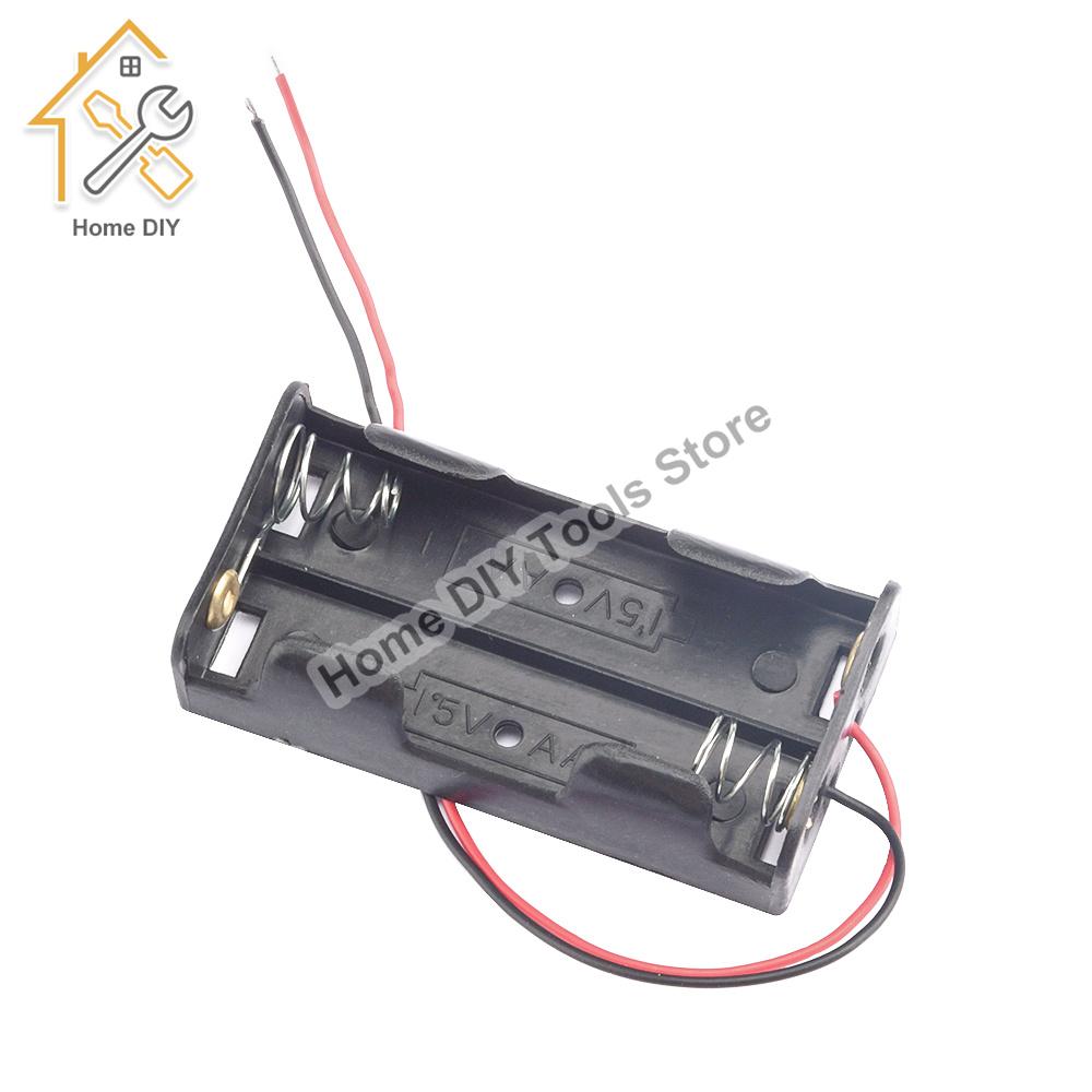Plastic 18650 Battery Storage Box Case 1 2 3 4 5 Slot Way DIY Batteries Clip Holder Container With Wire Lead For 18650 Battery
