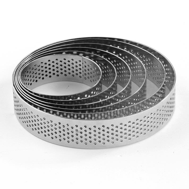 6PCS 5/6/7/8/9/10CM Diameter Baking Mold Stainless Steel Cake Tart Ring (BPA-Free, No FDA)