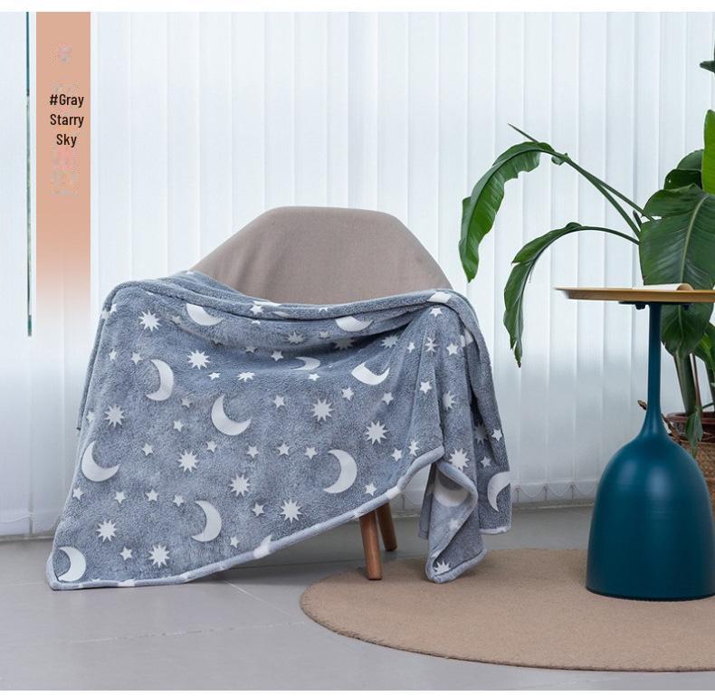 Double-Sided Flannel Luminous Air Conditioning Blanket