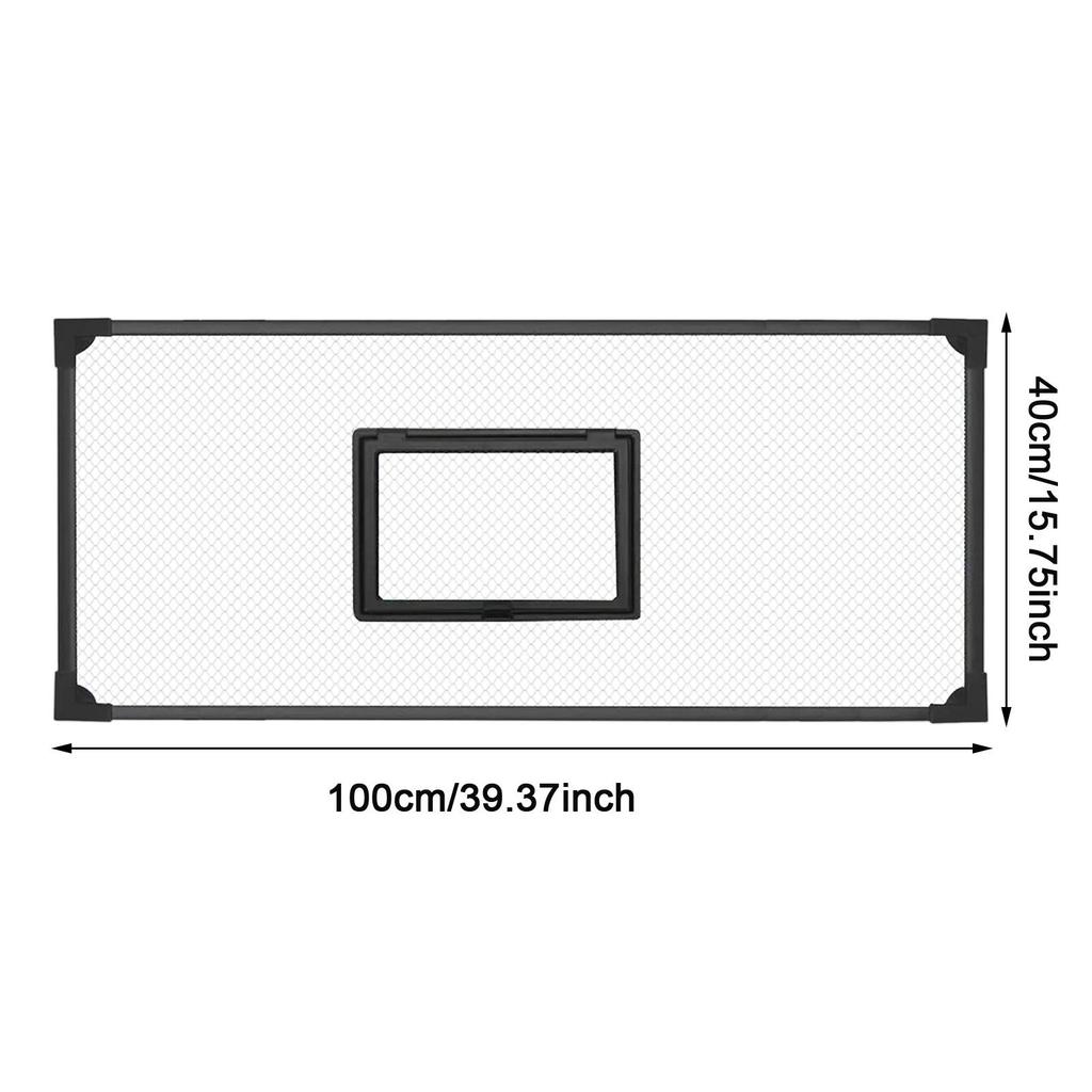 Aquário Cobertura de Malha 5mm Magnética, Acessórios com Janela de Alimentação Anti Fuga Tampa para Répteis Multiuso