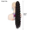 Coda di Cavallo Lunga Profondamente Ondulata Riccia Estensione per Capelli a Coda con Pinza a Morsetto Coda di Capelli Sintetica per Donne Uso Quotidiano