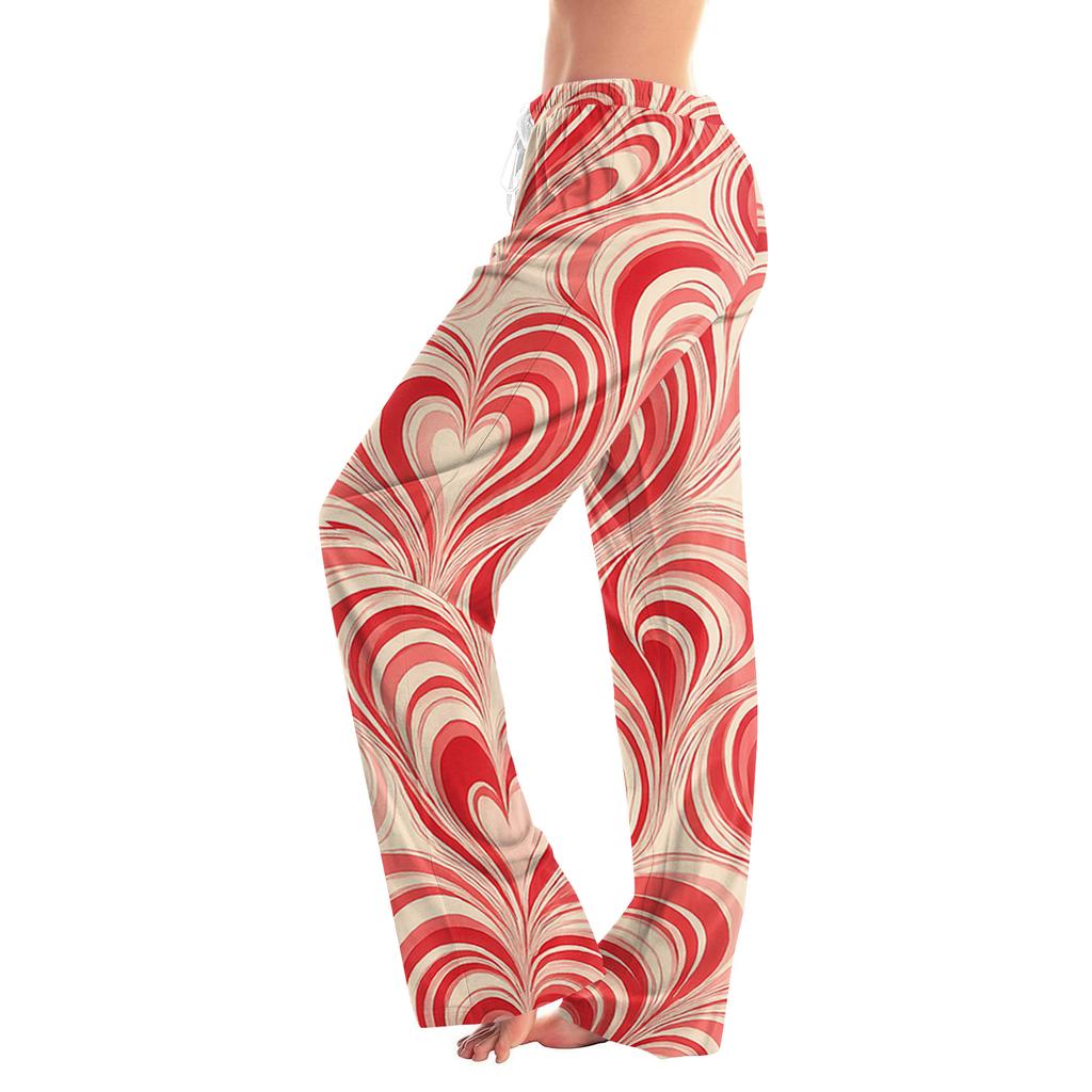 Women's Drawstring  Printed Casual Pants