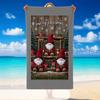 Christmas Printed Beach Towel Soft Quick Dry For Indoor Outdoor Home Use Holiday Gift
