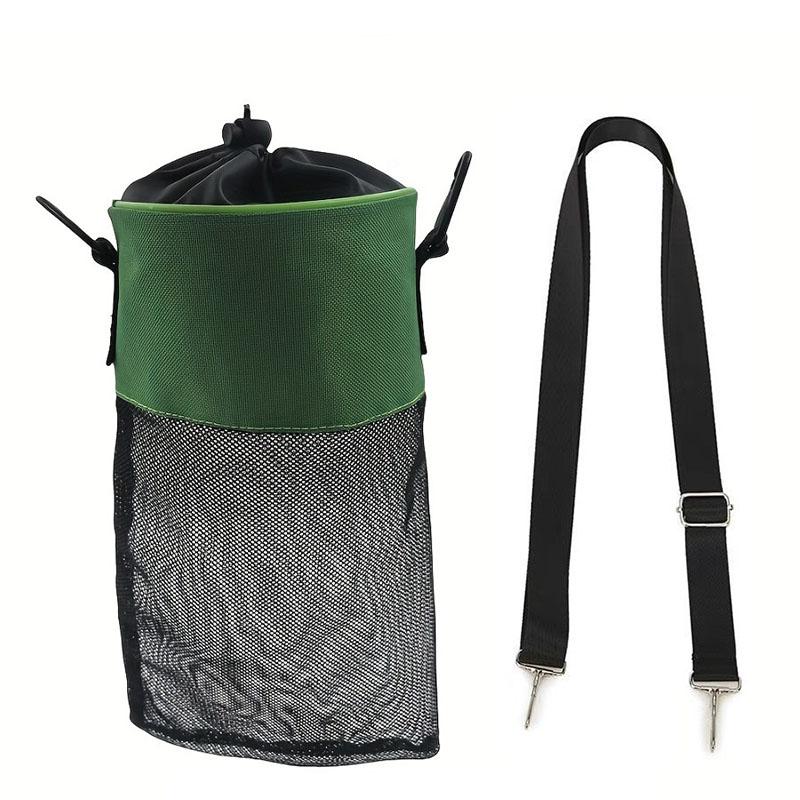 Hanging Mesh Clips Bag with Hook & Drawstring, Ventilated Storage Pouch for Clothes Pins, Laundry, Organize Clothespins