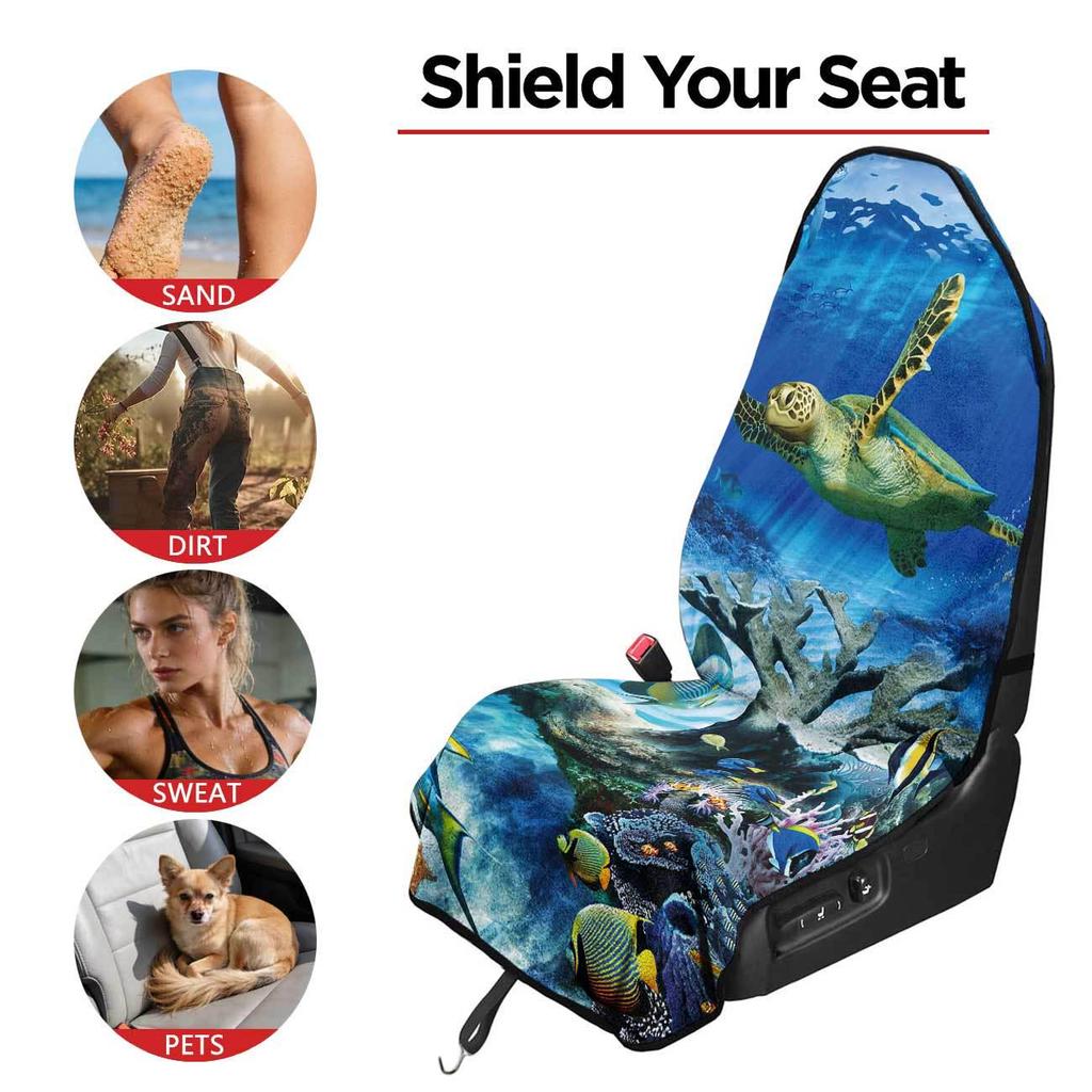 Front Car Seat Towel Cover: All-Season Gym & Workout Protector, Universal Fit.