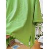 Unisex Green Striped Oversized T-Shirt Short Sleeve Fit Casual Fashion Loose Top