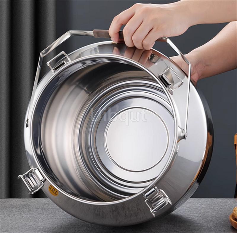 Stainless Steel Sealed Tank Large Capacity Rice Oil Wine Barrel Tea Can Milk Bucket Edible Oil Barrel Wine Jar Sealed Tank