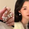 Korean Pearl Tassel Earrings with Silver Needle