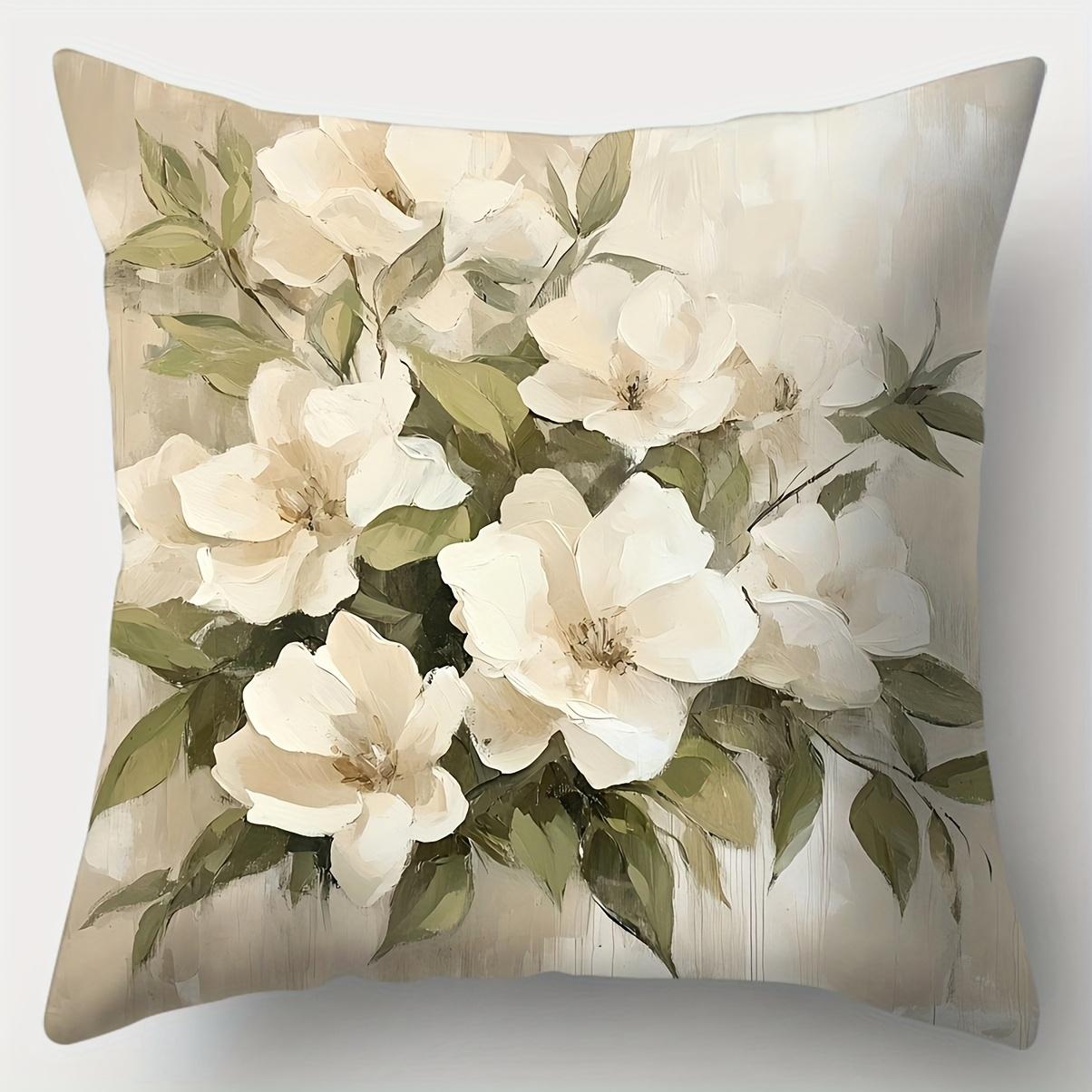 

Home Decor Floral Lily Pattern Decorative Pillow Covers Pattern Cushion Cover Suitable for Sofa Bedroom Car Pillow Cover 40x40cm
